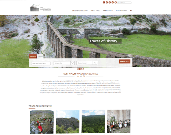 Visit Gjirokastra web design