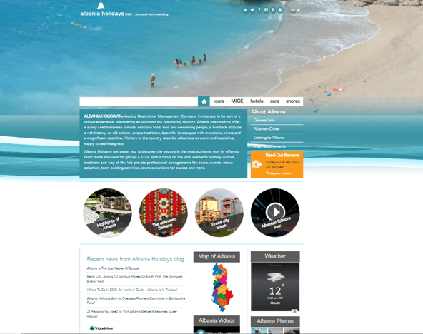 Albania holidays marketing and webdesign